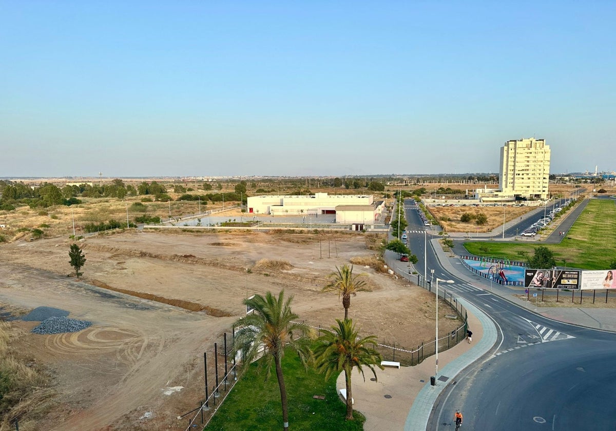 Parcela sobre la que se levantarán las torres proyectadas por Urbanz en el Ensanche Sur