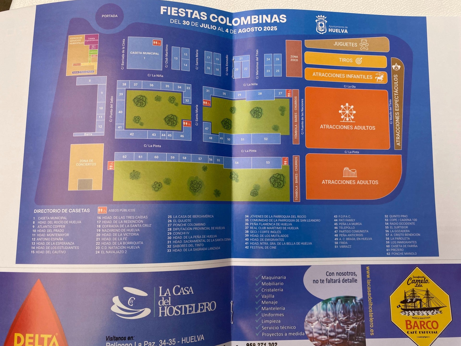 Imagen del plano de las Fiestas Colombinas 2025