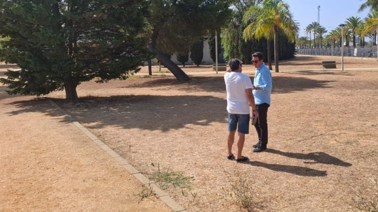 Nacho Molina, en el parque Zafra