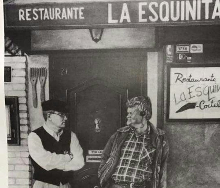 El Mai, a la derecha, en La Esquinita