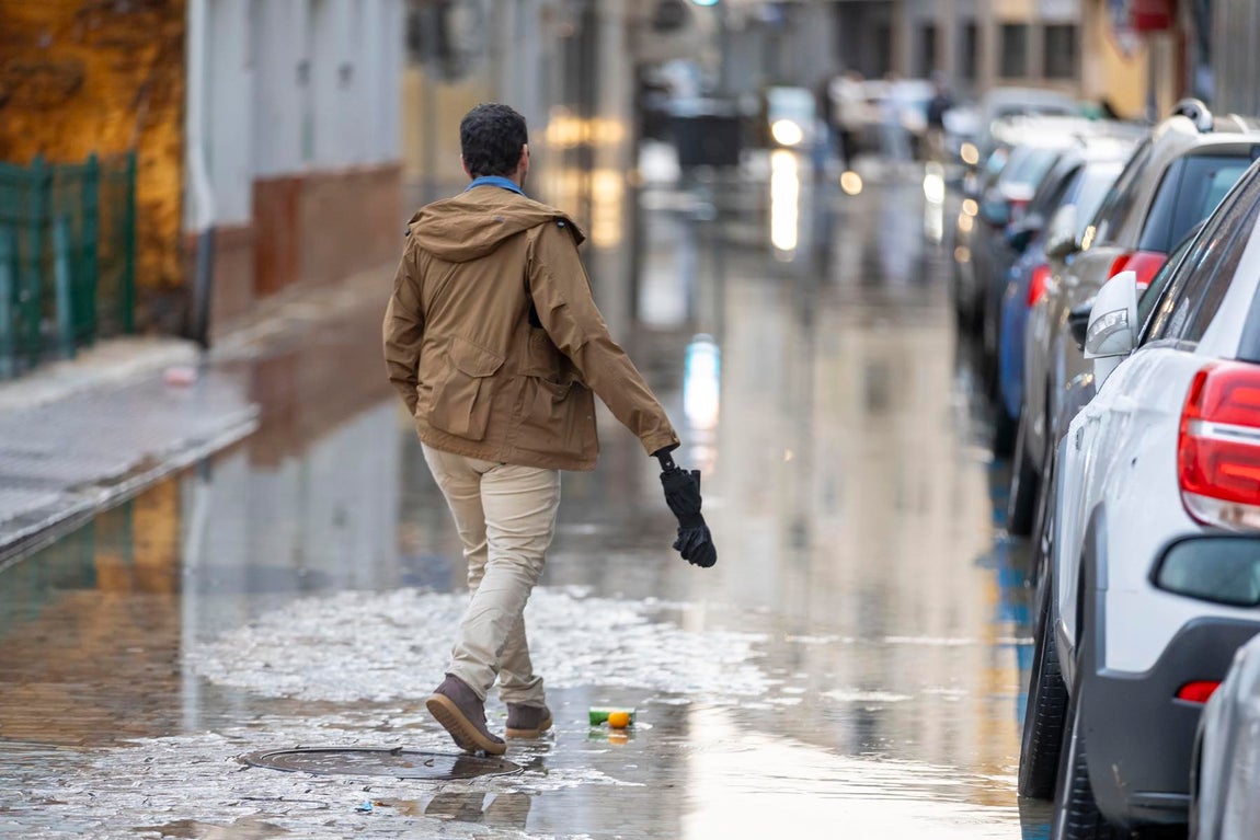 Las inundaciones de la borrasca Claudia en Huelva capital, en imágenes