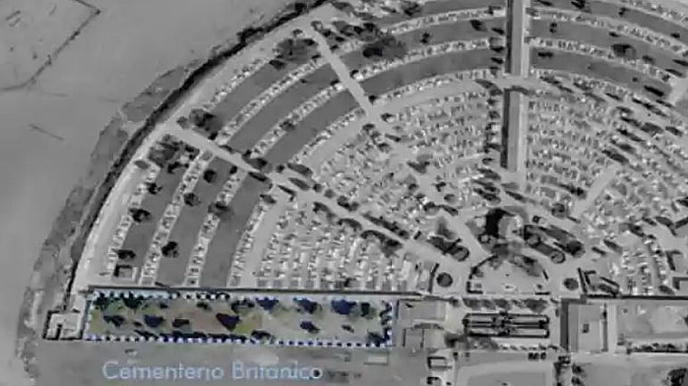 Señalizada, la zona del cementerio británico