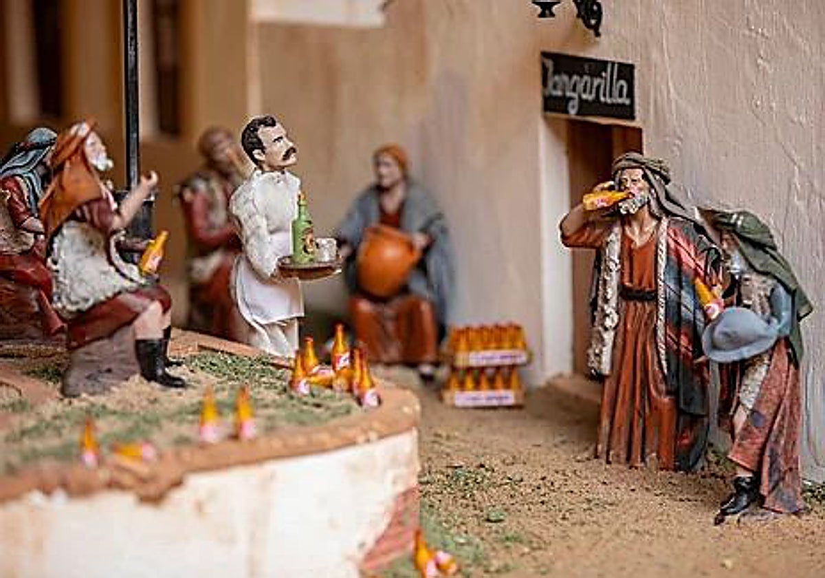 Escena del Belén del Ayuntamiento de Huelva en una edición anterior