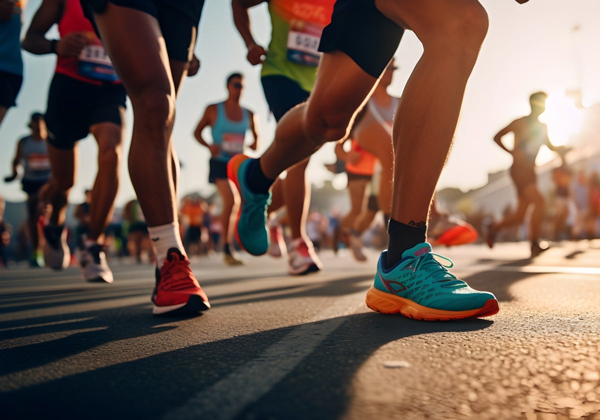 Grupo de corredores participando en una carrera