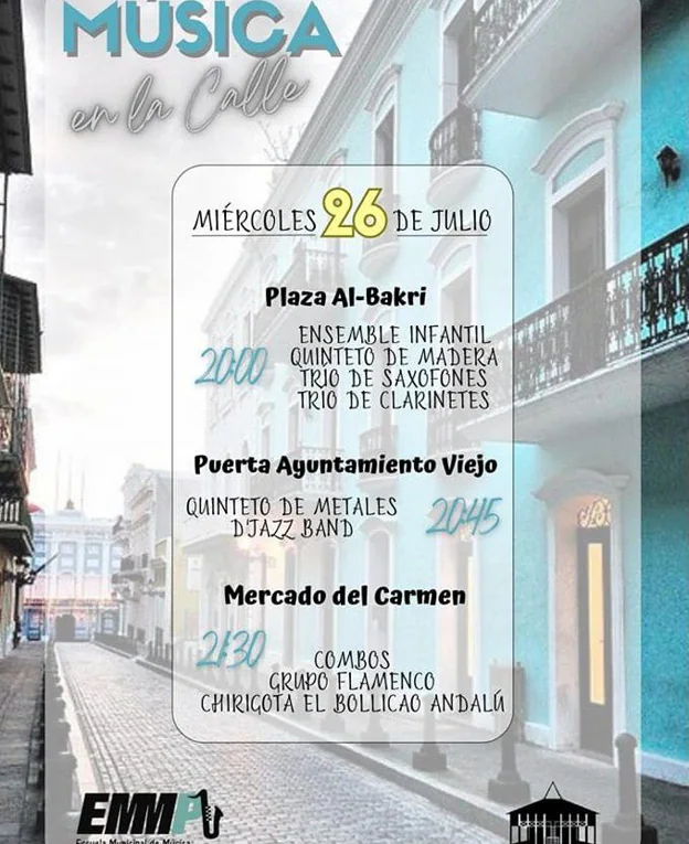 Cartel de la actividad 'Música en la calle' en Punta Umbría