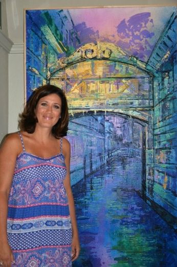 La pintora Laura Rodríguez muestra su obra en Isla Canela