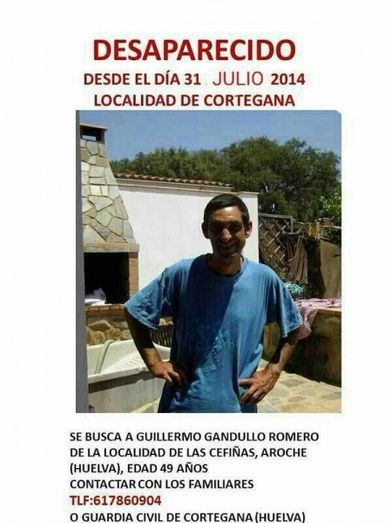 Buscan a un hombre de 49 años desaparecido en Cortegana