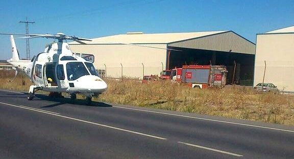 Cuatro heridos tras el derrumbe del techo de una nave en Villarrasa