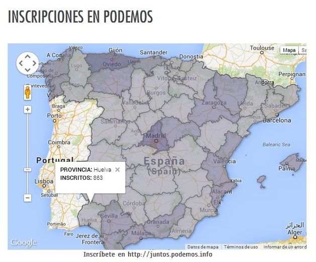 ‘Podemos’, en busca del millar de militantes en Huelva