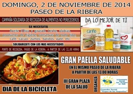 Paella saludable y recogida de alimentos en Ayamonte
