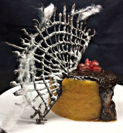 Pastel de calabaza y chocolate