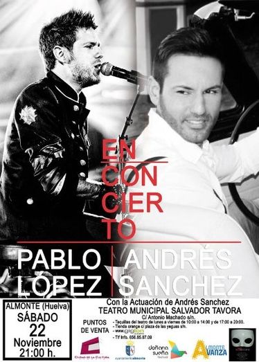 El teatro Salvador Távora de Almonte acoge este sábado un concierto de Pablo López
