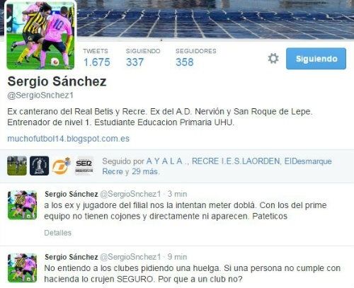 Sergio Sánchez: 'Con los del primer equipo no tienen cojones'