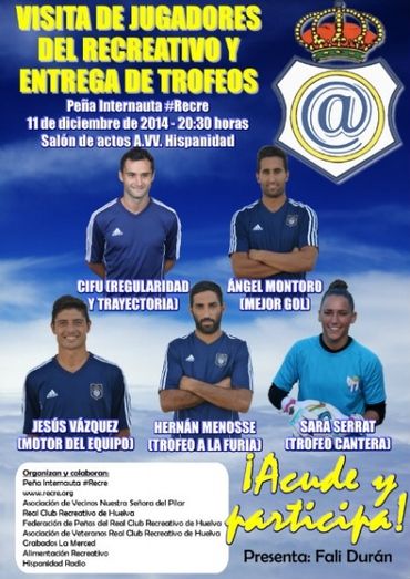 La peña Internauta #Recre entrega sus premios de la pasada temporada
