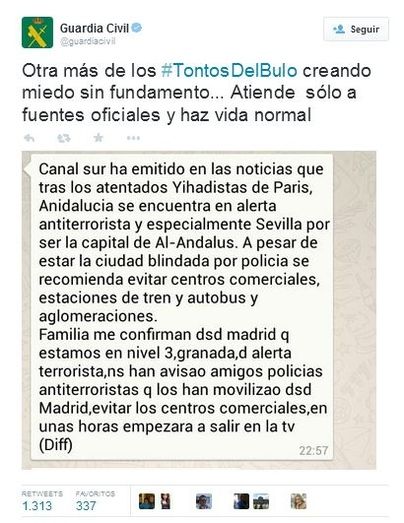 La supuesta alerta terrorista yihadista que circula por 'WhatsApp', un bulo