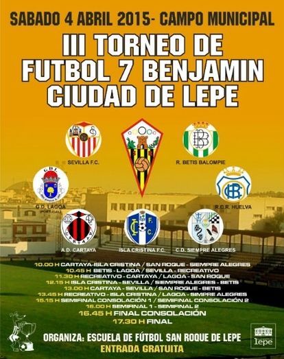 El Municipal de Lepe acoge este sábado un torneo de fútbol 7 benjamín