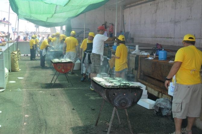 Sardinada en honor a la Virgen del Carmen en Punta Umbría