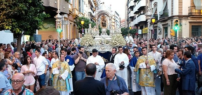 La Virgen de la Cinta reposa ya en la Merced antes de regresar a su santuario
