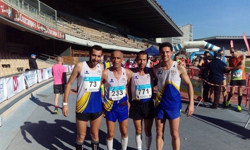 Miguel Beltrán y Pedro Rebollo, segundo y tercero en la Media Maratón de Jerez