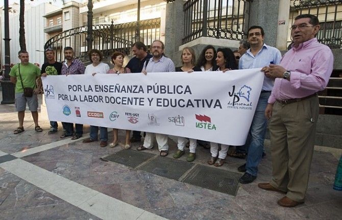El profesorado onubense, contra los recortes