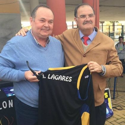Homenaje a Antonio Lagares, presidente del CB La Palma
