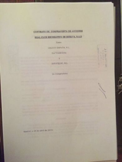 Sale a la luz la portada del contrato de compra-venta entre Gildoy e Infotelwi sin que se haga oficial que la operación está ya cerrada