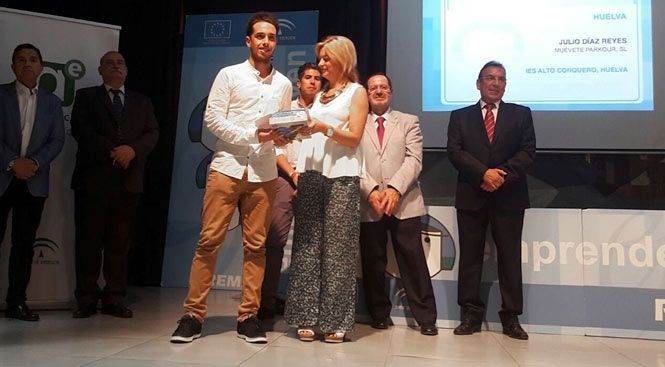 Julio Díaz Reyes, del IES Alto Conquero, ganador provincial de Emprendejoven 13