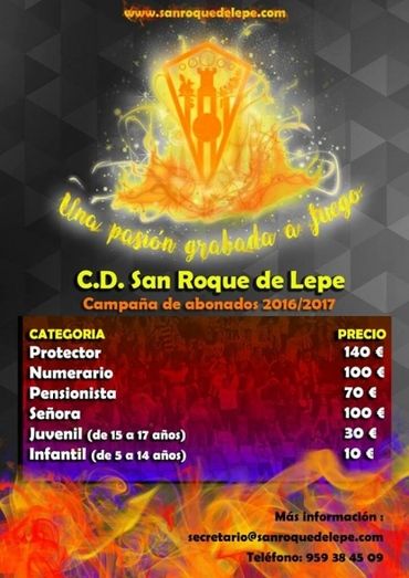 El San Roque presenta su campaña de abonos 'grabada a fuego' y con un precio de 100 euros