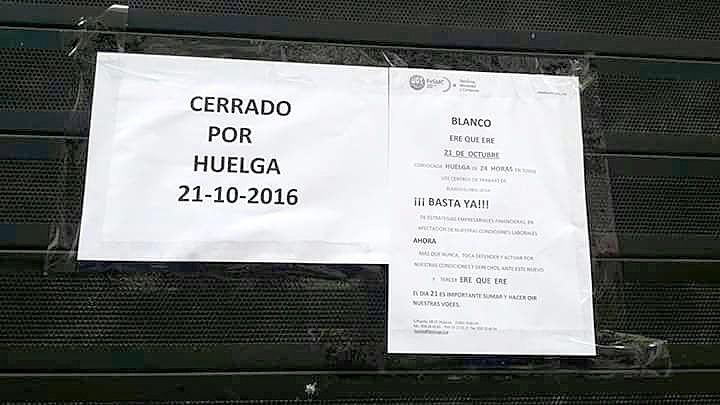 La tienda Blanco de la capital, cerrada por huelga 