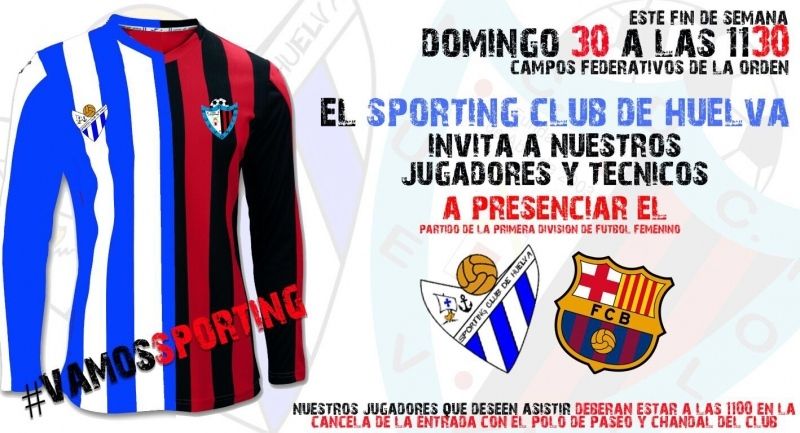 El Cajasol Sporting invita a los jugadores del CDC Nuevo Molino a ver su partido ante el Barça