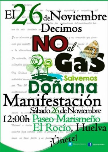 Salvemos Doñana convoca una manifestación multitudinaria en El Rocío contra el proyecto industrial de Gas Natural Fenosa