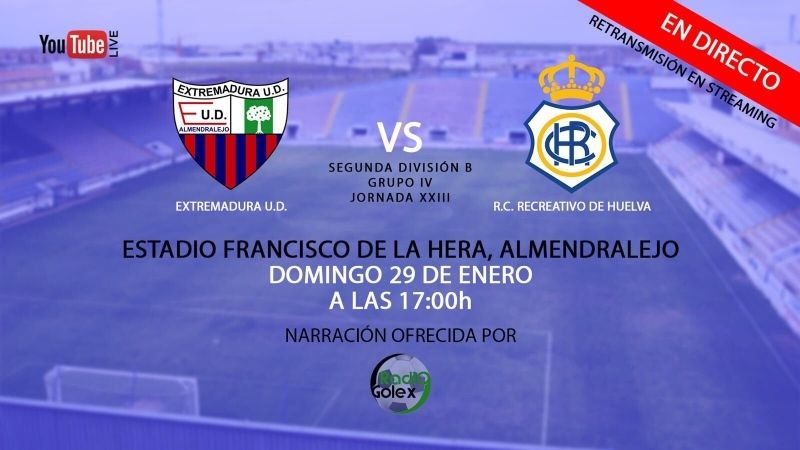 Los canales oficiales del Extremadura ofrecerán el partido contra el Recre