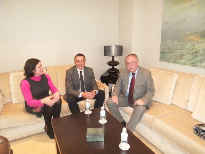 El presidente de la Diputación recibe al de la Academia de la Academia de Ciencias, Artes y Letras