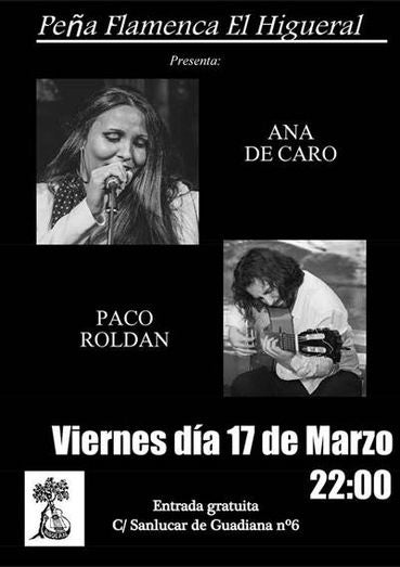 Recital de Ana de Caro en la Peña Flamenca El Higueral