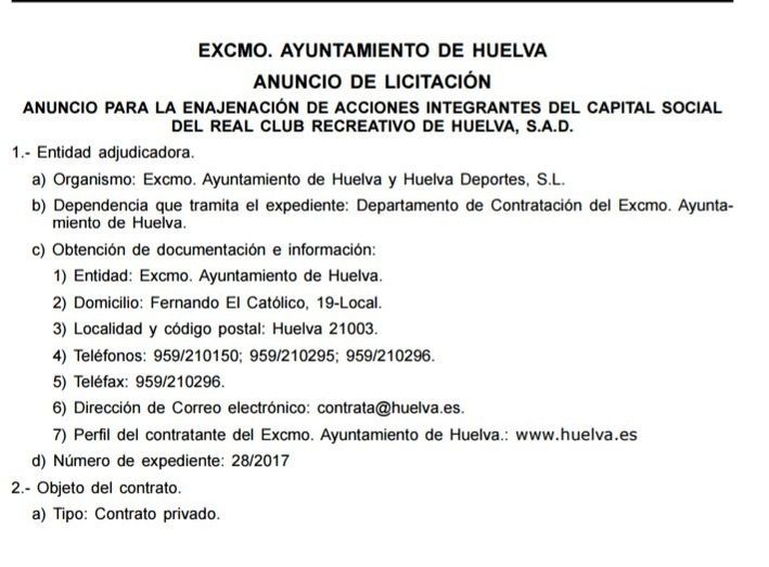 Publicado en el Boletín Oficial de la Provincia el anuncio del pliego de condiciones para la venta del Recre 