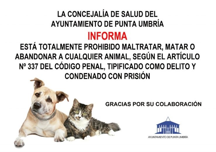 Campaña contra el maltrato animal en Punta Umbría