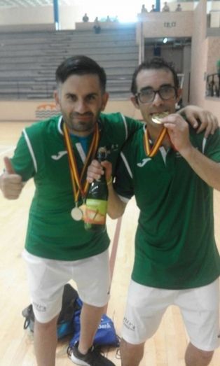 Pelu y Emilio, del CD Aones, campeones de España con Andalucía