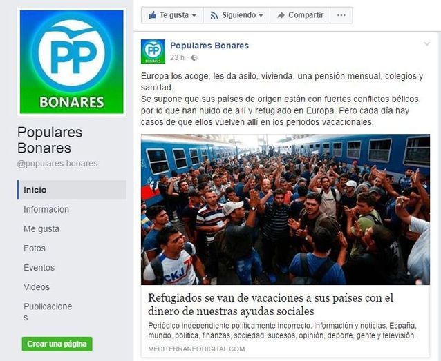 El runrún: El PP de Bonares ‘malmete’ contra los refugiados