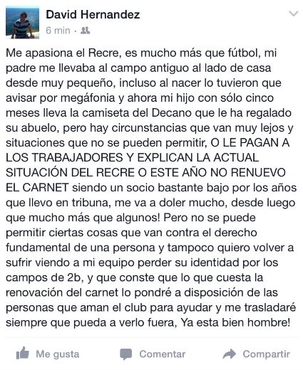 El runrún: Protesta silenciosa en el Recre