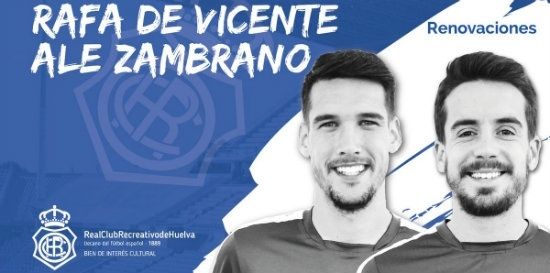 El Recre anuncia las renovaciones por un año más de Rafa de Vicente y Alejandro Zambrano