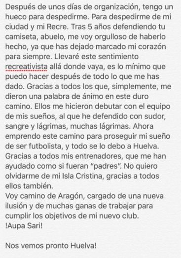 Aitor Brioso se despide del Recre tras 5 temporadas