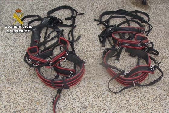 Dos detenidos por robar material ecuestre por valor de 9.000 euros en una finca de Bollullos y venderlo por Internet