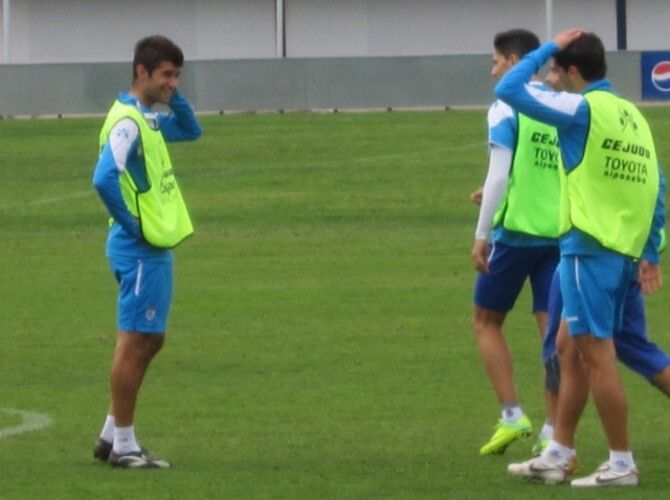 Los canteranos Peli y Rubén entrenaron con el primer equipo