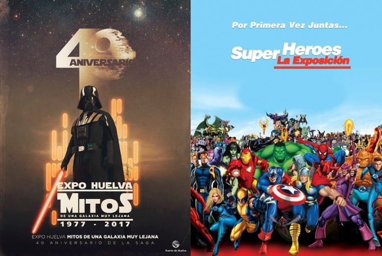 Los personajes de Star Wars y los Superhéroes del cine, juntos por primera vez en una exposición única a nivel europeo