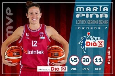 María Pina, MVP de la Liga Femenina con 45 tantos de valoración