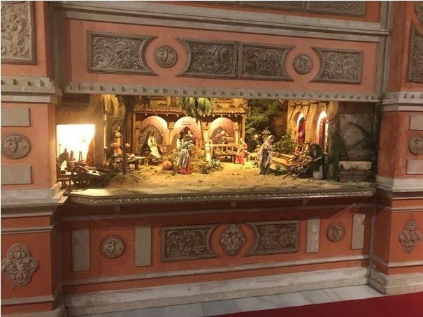 Inaugurado el Belén de la Hermandad del Carmen en la Casa Colón