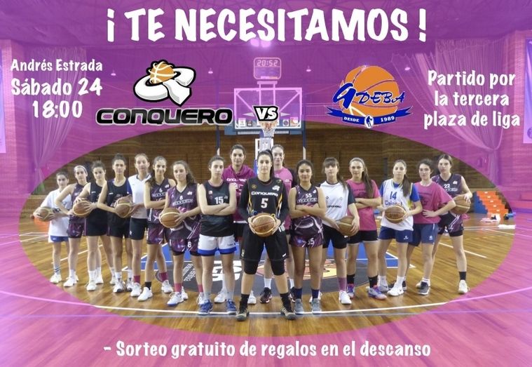 El CB Conquero sorteará regalos en su decisivo partido por la tercera plaza este sábado ante el Adeba