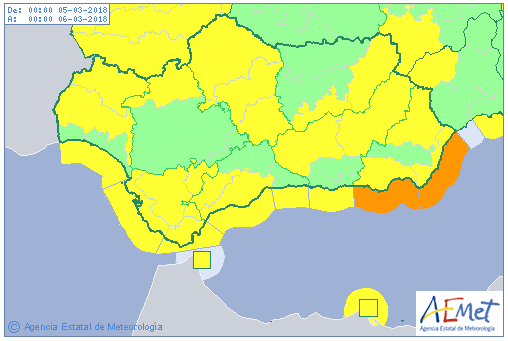 La provincia vuelve a estar este lunes en aviso amarillo