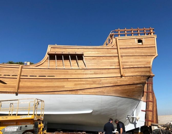 La botadura de la réplica de la Nao Santa María, conmemorativa del 525 Aniversario, será este viernes