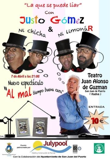 ‘Ni Chicha Ni Limoná’ y el humorista Justo Gómez, este sábado en San Juan